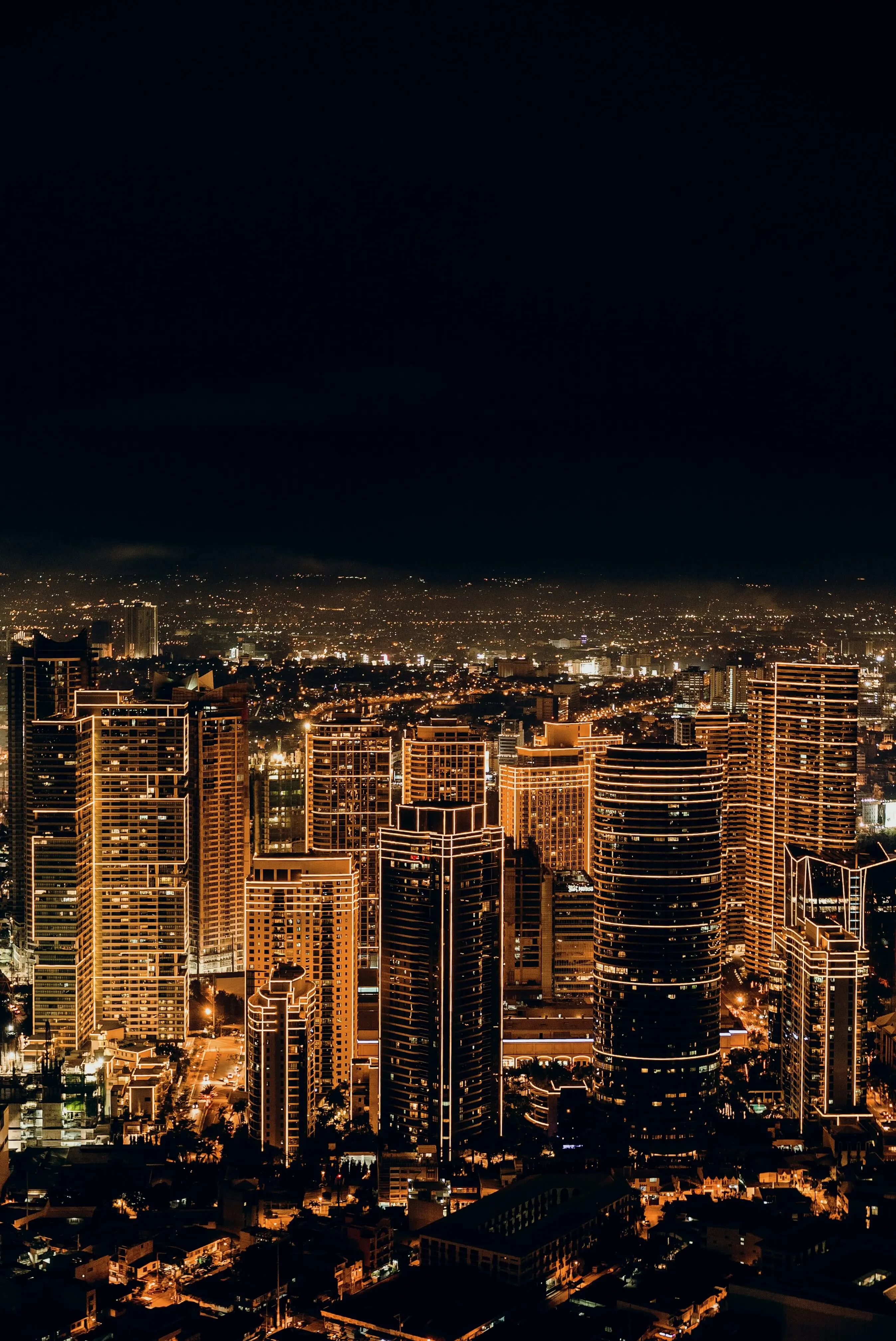vibrant city skyline